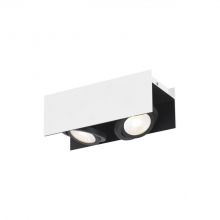 Vidago lampa sufitowa reflektor 2x5,4W LED 3000K 230V biało/czarna